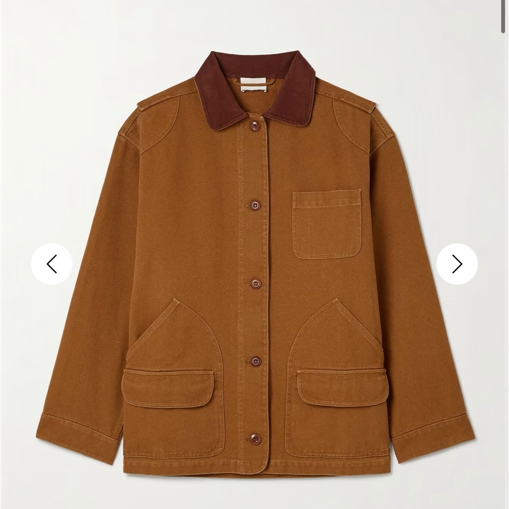 Doen Pascual corduroy-trimmed cotton-canvas jacket